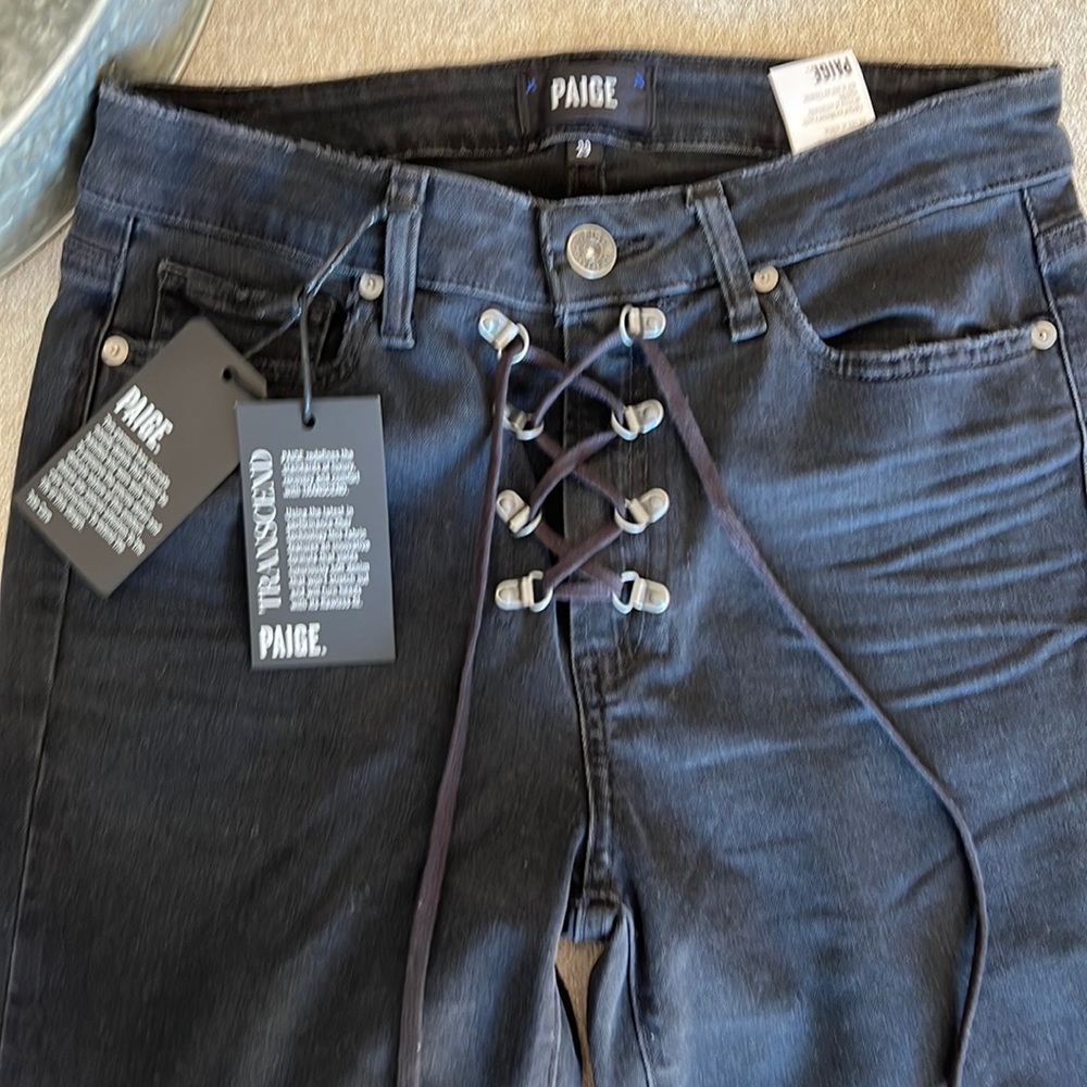 NWT Paige Hoxton ankle peg jean Faded Noir